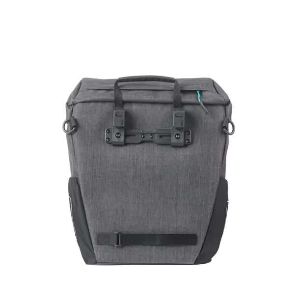 Basil Discovery 365D L - enkele tas MIK Hooks - 20L - zwart gemêleerd