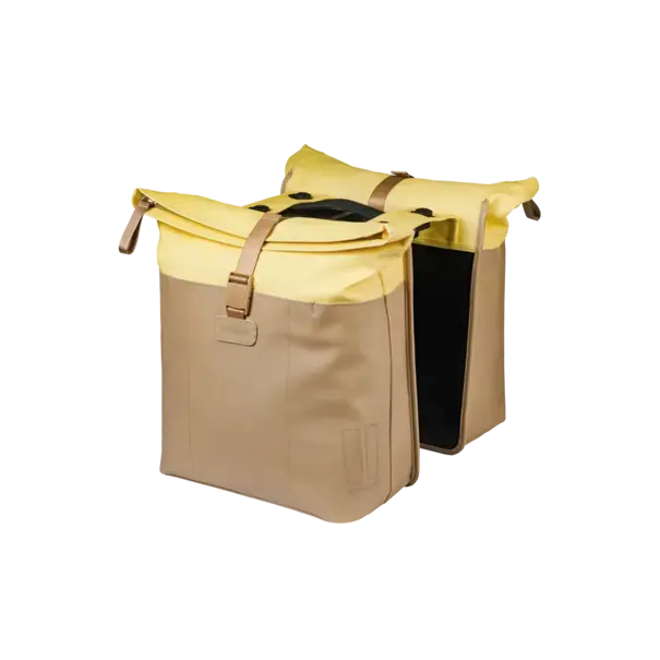 Basil Vive - dubbele fietstas MIK - 28-35L - zand/geel