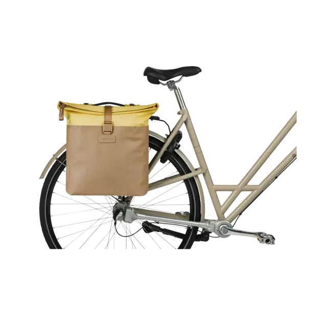 Basil Vive - dubbele fietstas MIK - 28-35L - zand/geel