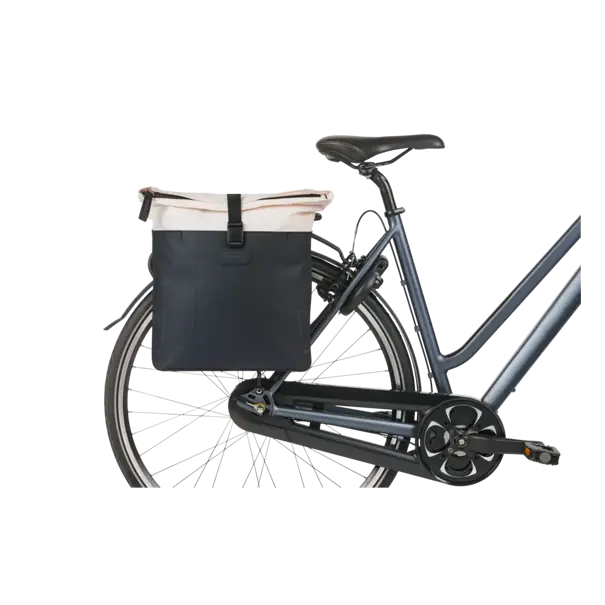 Basil Vive - dubbele fietstas - 28-35L - gebroken wit/zwart