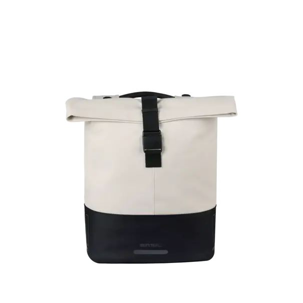 Basil Cove - dubbele fietstas MIK - 28-32L - gebroken wit/zwart