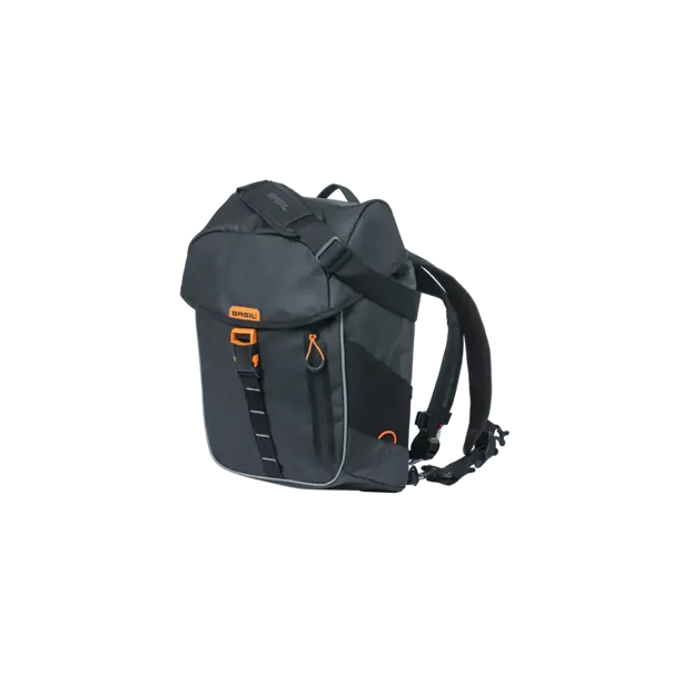 Basil Miles Tarpaulin - fietsrugzak - 17 liter - zwart/oranje