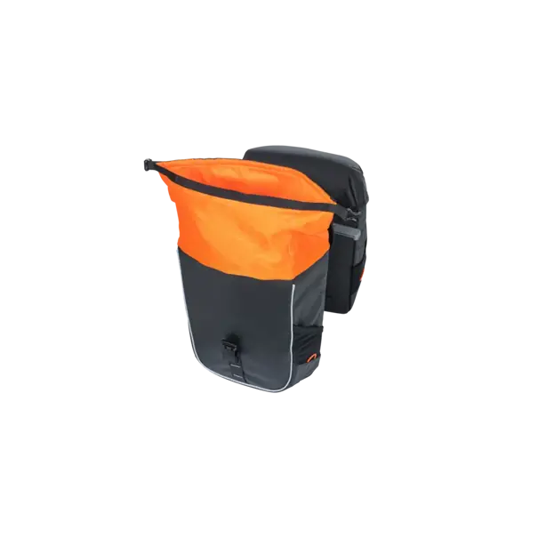 Basil Miles Tarpaulin - dubbele fietstas MIK - 34 liter - zwart/oranje