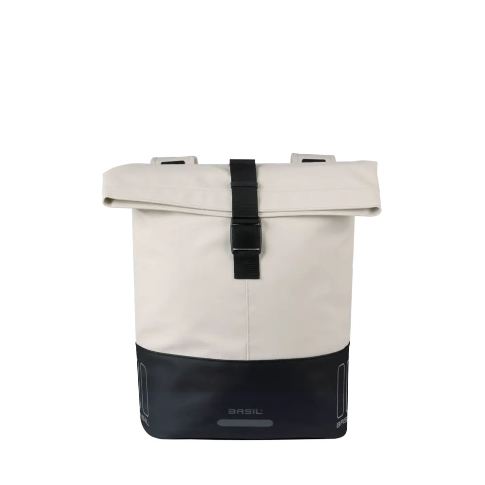 Basil Cove - dubbele fietstas - 28-32L - gebroken wit/zwart