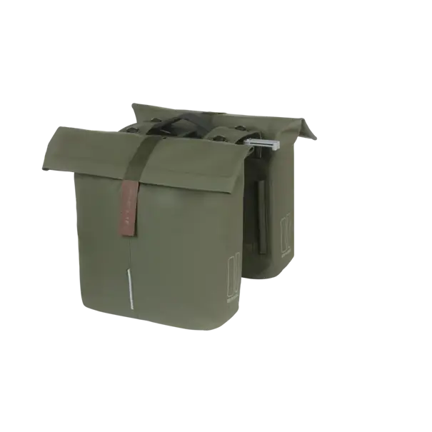 Basil - City - dubbele fietstas MIK - 28-32 liter – moss green
