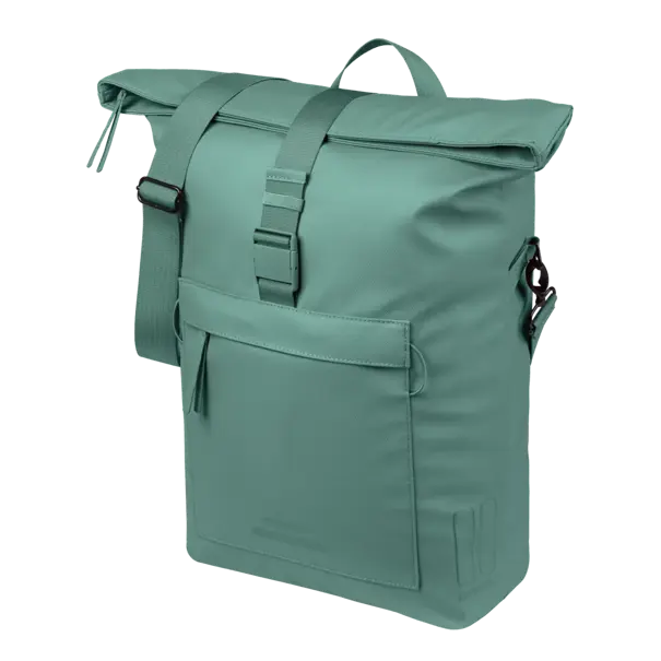 Basil Brooklyn - schoudertas MIK Hooks - 17L - zilvergroen
