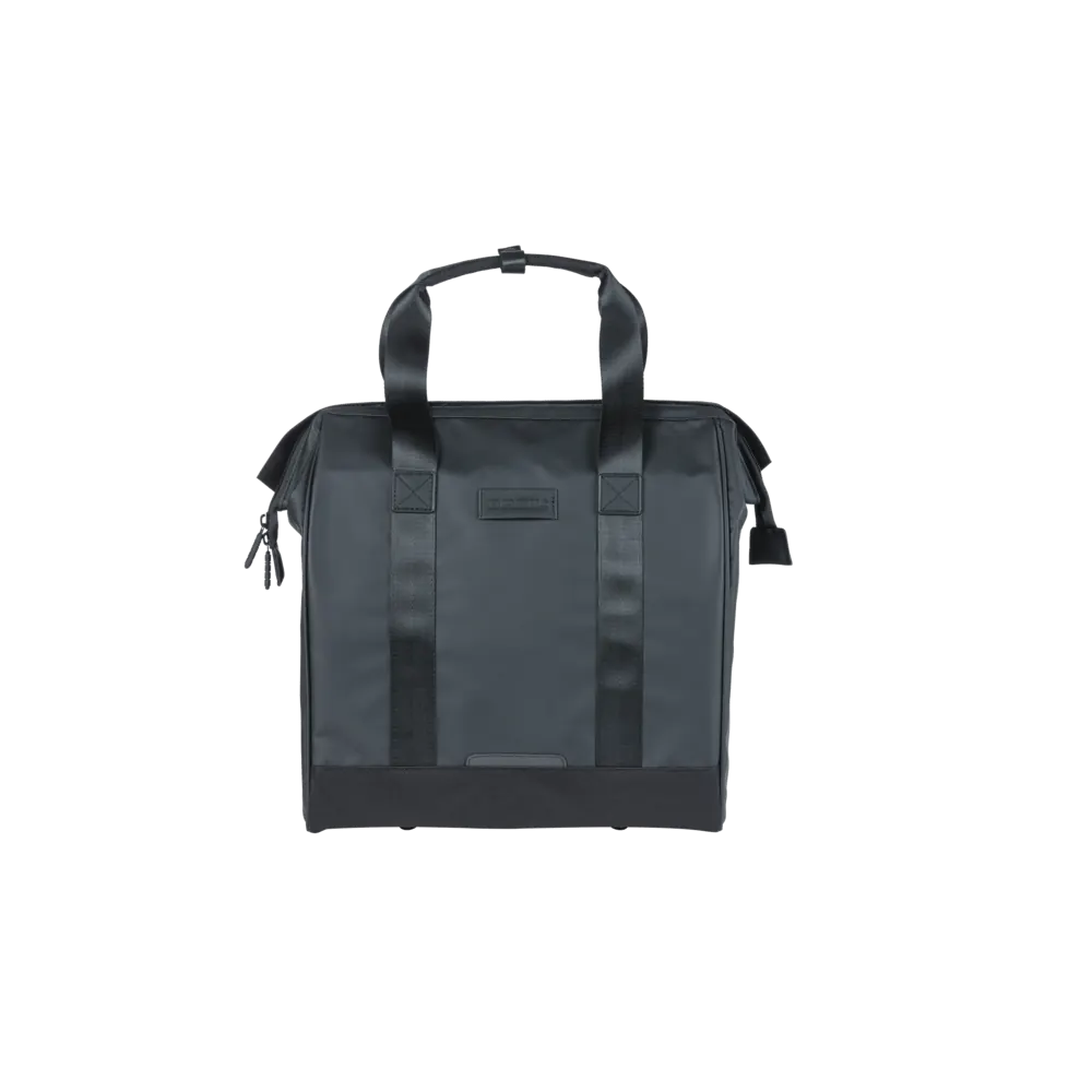 Basil Grand - Tarpaulin fietsshopper MIK Hooks - 23L - zwart