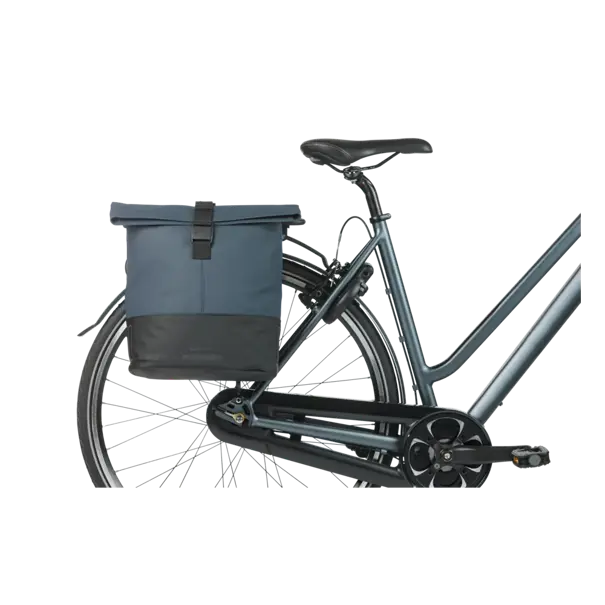 Basil Cove - dubbele fietstas - 28-32L - marineblauw/zwart