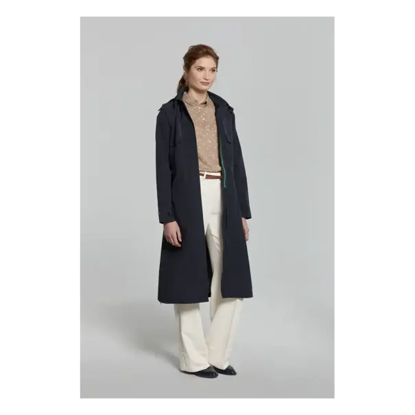 Basil Mosse fietsregentrenchcoat - dames - blauw (2)