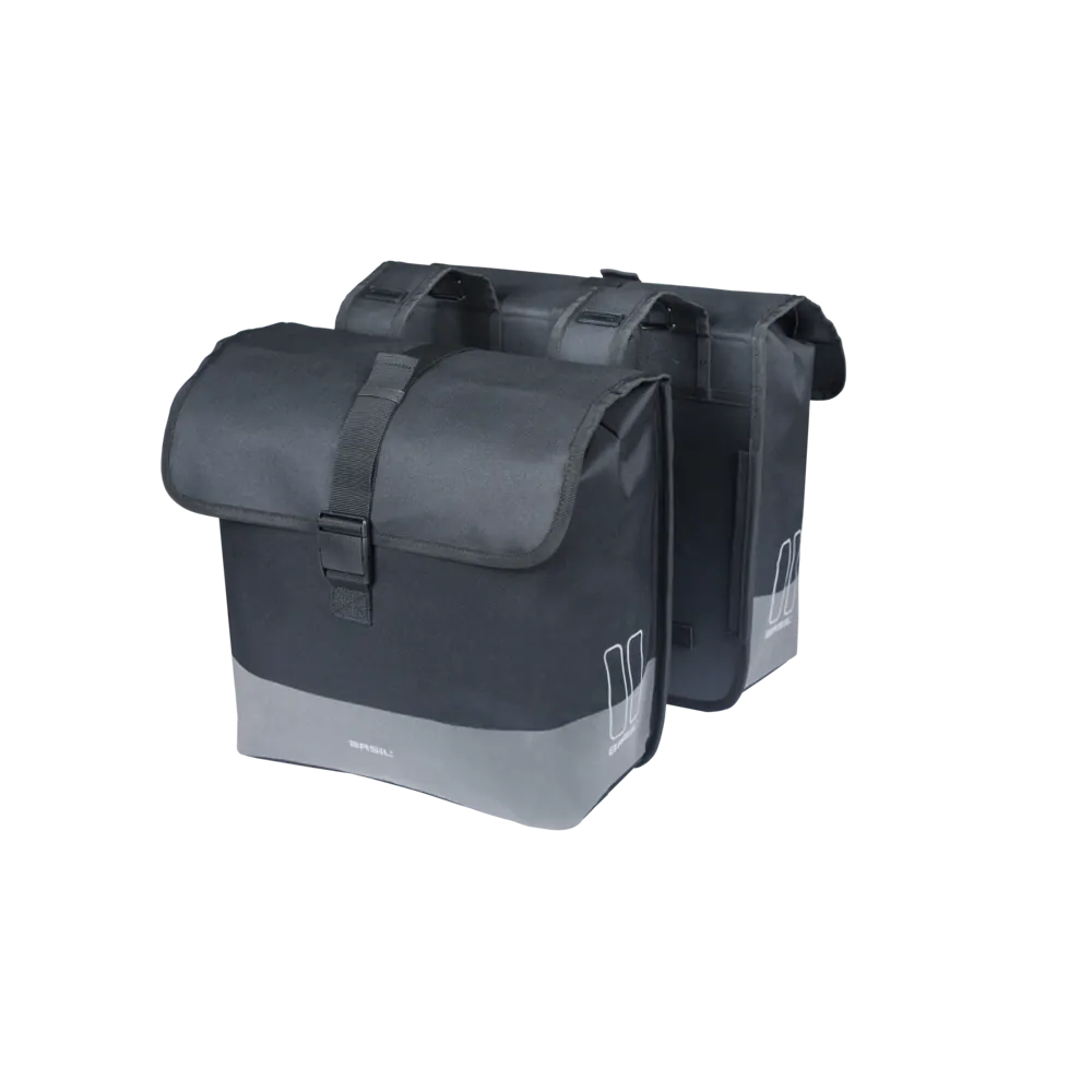 Basil Mara Evo - dubbele fietstas - 28-34L - zwart