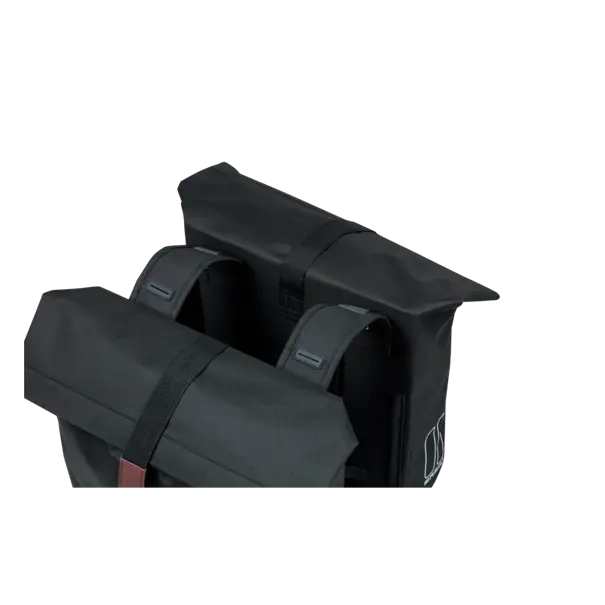 Basil City - dubbele fietstas - 28-32 liter - zwart