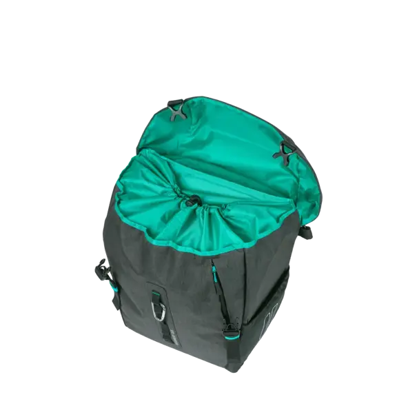 Basil Discovery 365D L - enkele tas MIK Hooks - 20L - zwart gemêleerd
