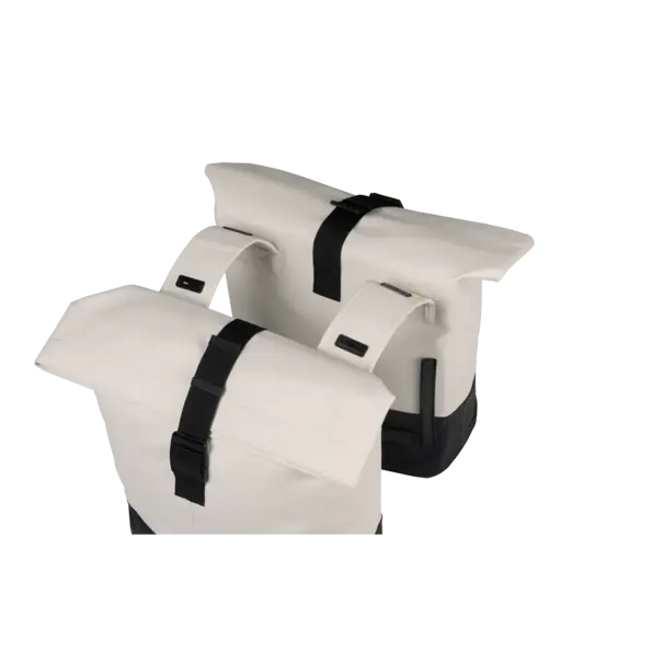 Basil Cove - dubbele fietstas - 28-32L - gebroken wit/zwart
