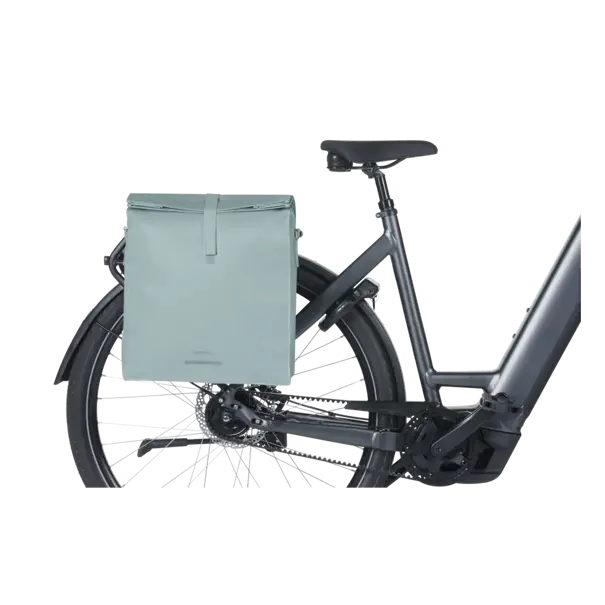 Basil Urban Load Pro - enk. fietstas MIK Hooks - 19-24L - silver blue