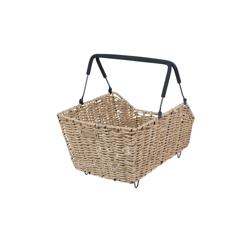 Basil Cento Rattan Look Multi - fietsmand - achterop - lichtbruin