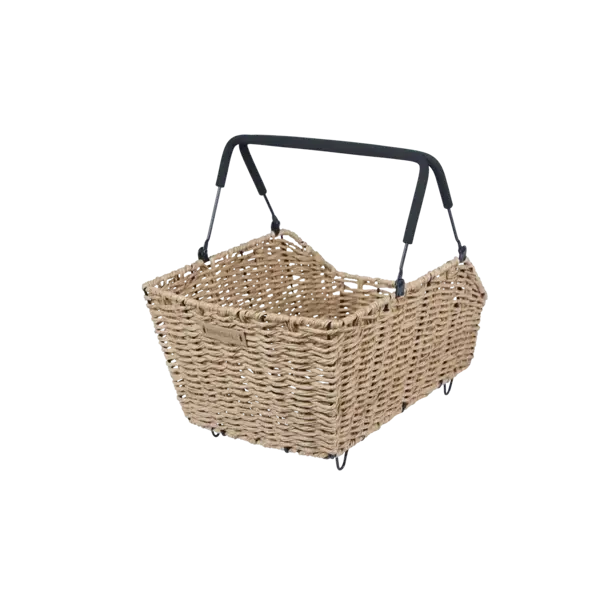 Basil Cento Rattan Look Multi - fietsmand - achterop - lichtbruin