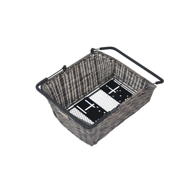Basil Cento Rattan Look Multi System - fietsmand - achterop - bruin
