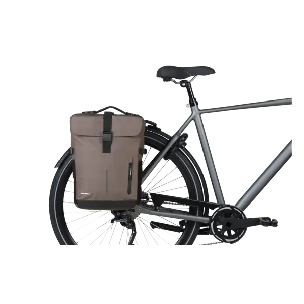 Basil Move - dubbele fietstas MIK - 30 liter - bruin