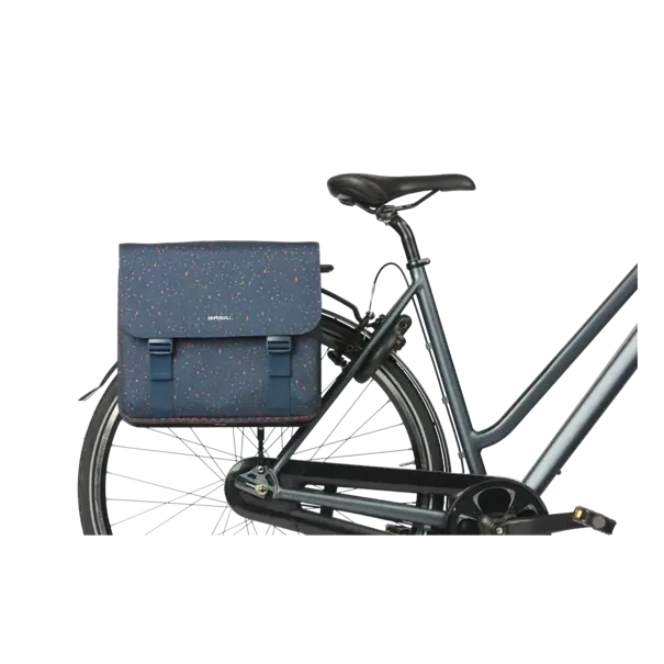 Basil Flair  - dubbele fietstas MIK - 35 liter - navy