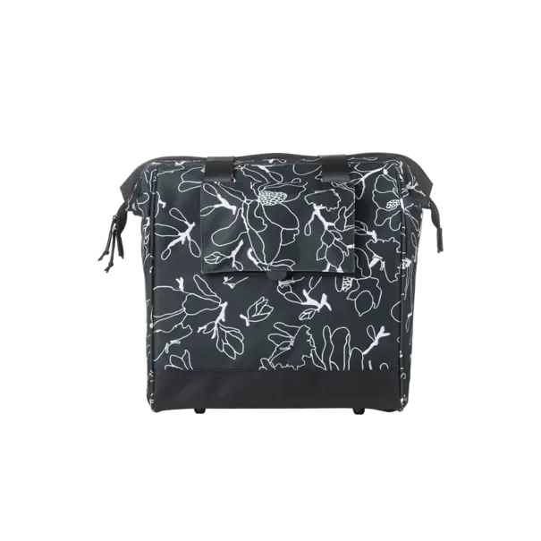 Basil Grand Flower - fietsshopper MIK Hooks - 23L - zwart
