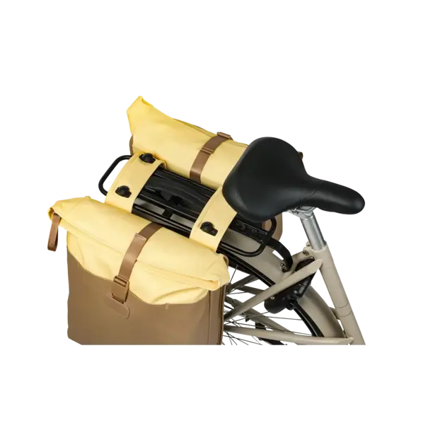 Basil Vive - dubbele fietstas MIK - 28-35L - zand/geel