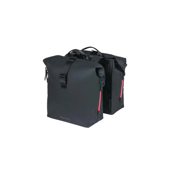 Basil SoHo - dubbele fietstas Nordlicht - 41 liter - night zwart