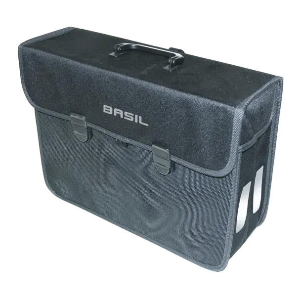 Basil Malaga XL - enkele fietstas - 17 liter - zwart