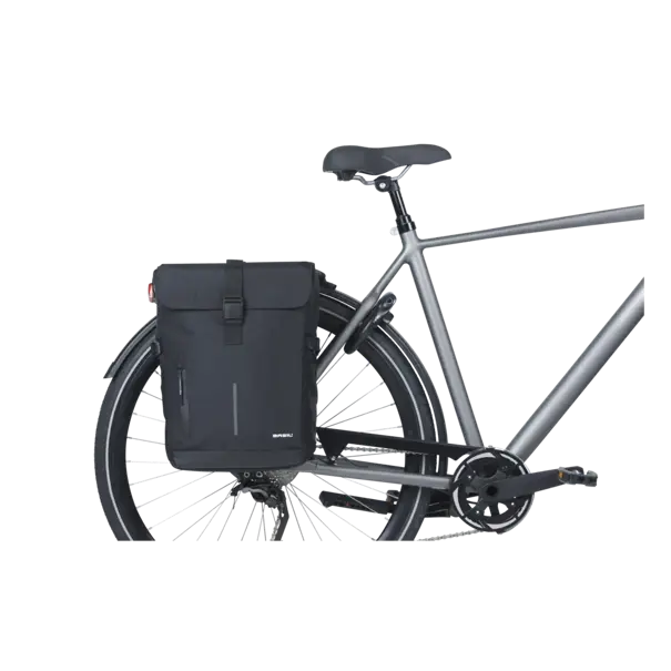Basil Move -  dubbele fietstas - 30 liter - zwart