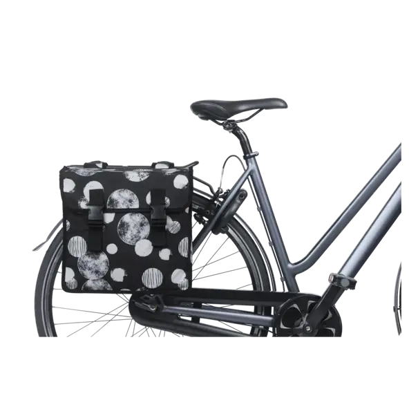 Basil Mara XL - dubbele fietstas - 35 liter -zwart/grijs