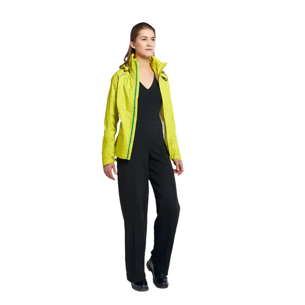 Basil Skane HiVis fietsregenjas - dames - neongeel - L