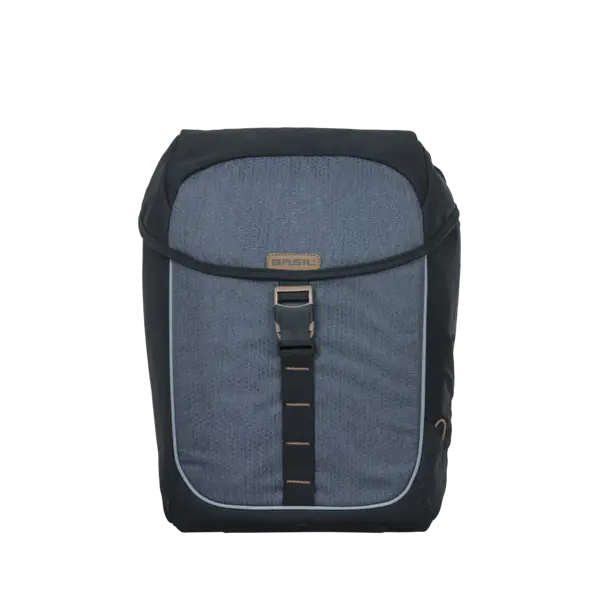 Basil Miles - dubbele fietstas - 34 liter - zwart/grijs