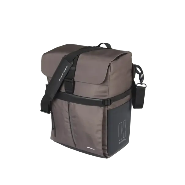 Basil Move fietsschoudertas MIK Studs - enkele fietstas -  15 liter - bruin