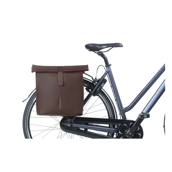 Basil City - dubbele fietstas - 28-32 liter – roasted brown
