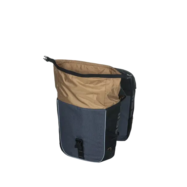 Basil Miles - dubbele fietstas - 34 liter - zwart/grijs