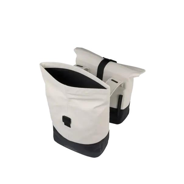 Basil Cove - dubbele fietstas - 28-32L - gebroken wit/zwart