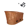 Basil Pasja - hondenfietsmand MIK - medium - 45 cm - achtermand - natural