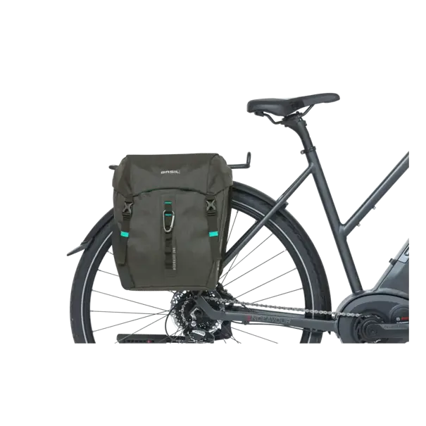 Basil Discovery 365D - dubbele fietstas M - 18 liter - zwart melee