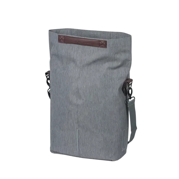 Basil City - fietsshopper MIK Hooks - 14-16L - grijs gemêleerd