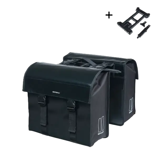 Basil Urban Load - dubbele fietstas MIK - 48-53 liter - zwart
