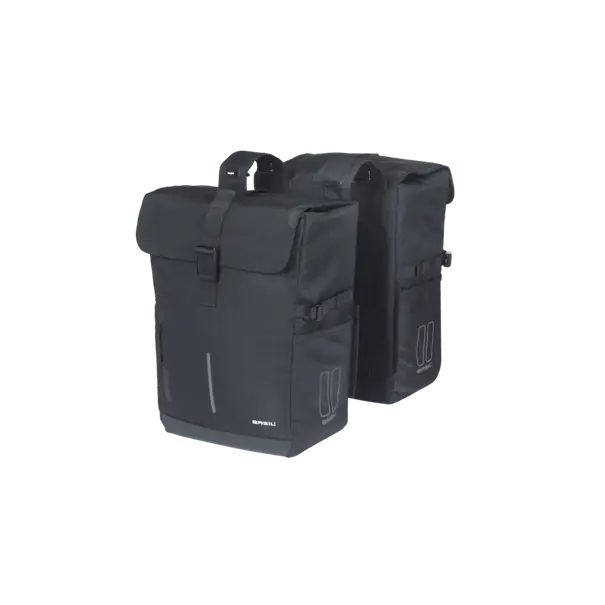 Basil Move -  dubbele fietstas - 30 liter - zwart