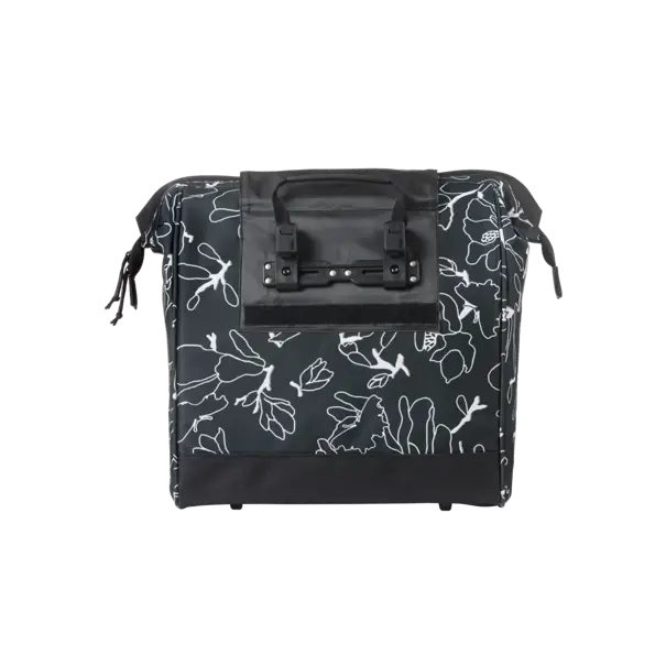 Basil Grand Flower - fietsshopper MIK Hooks - 23L - zwart