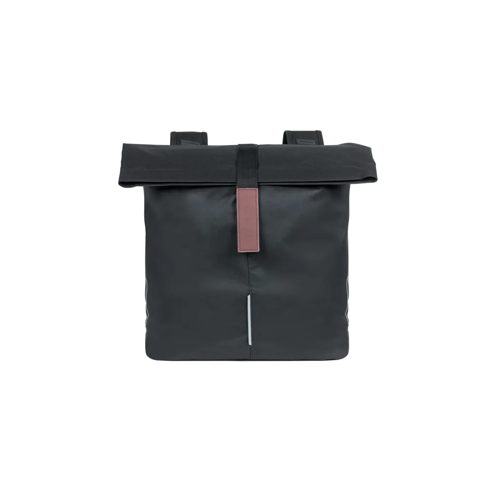 Basil City - dubbele fietstas - 28-32 liter - zwart