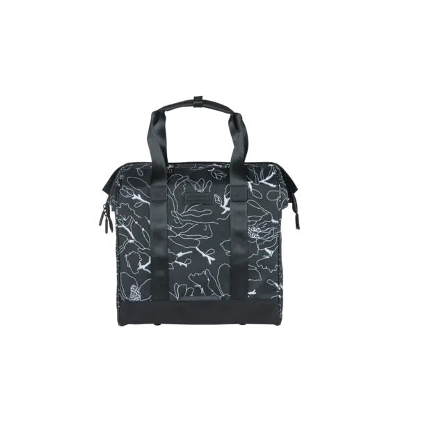 Basil Grand Flower - fietsshopper MIK Hooks - 23L - zwart