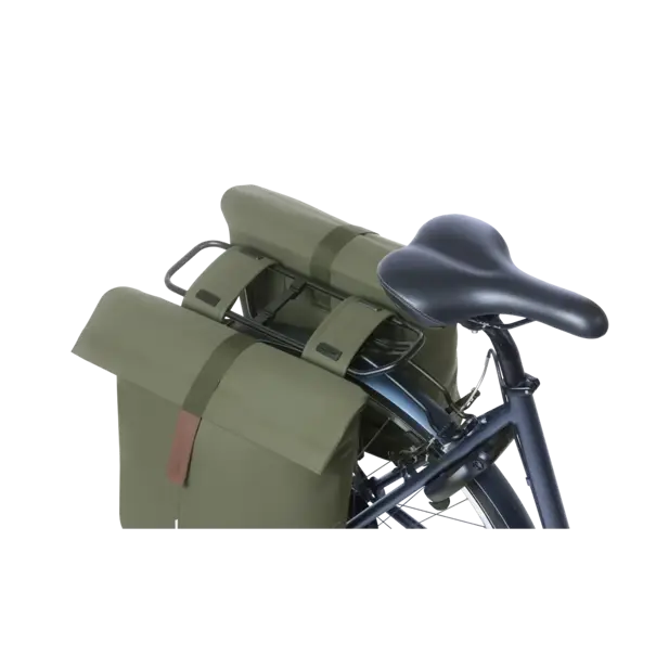 Basil City - dubbele fietstas - 28-32 liter – moss green