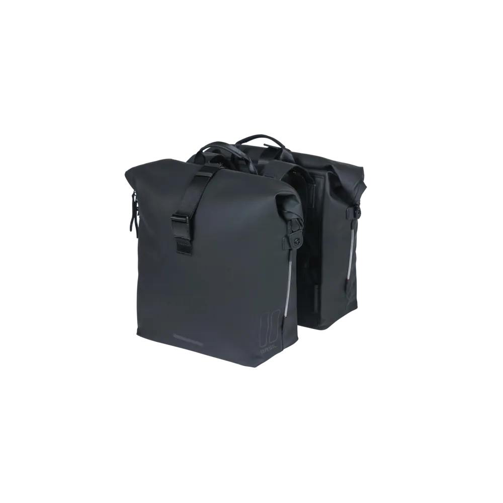 Basil SoHo - dubbele fietstas Nordlicht - 41 liter - night zwart