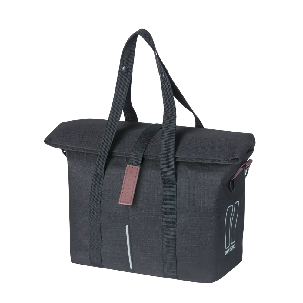 Basil City - fietshandtas - 8-11 liter - voorop/achterop - zwart