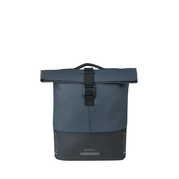 Basil Cove - dubbele fietstas MIK - 28-32L - marineblauw/zwart