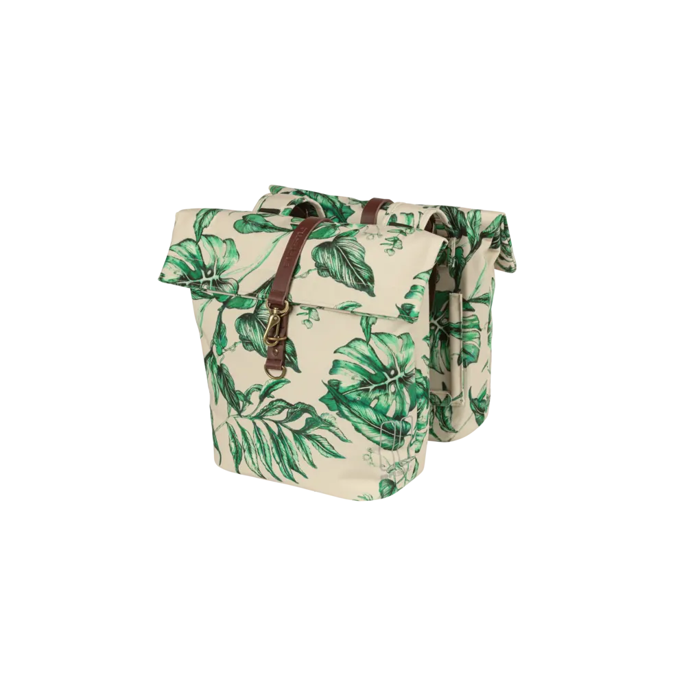 Basil Ever-Green - dubbele fietstas - 28-32 liter - sandshell beige