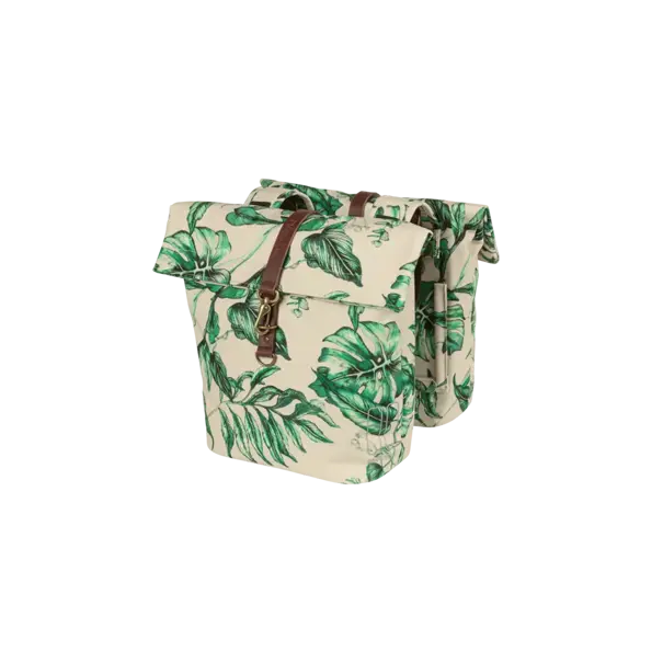 Basil Ever-Green - dubbele fietstas - 28-32 liter - sandshell beige