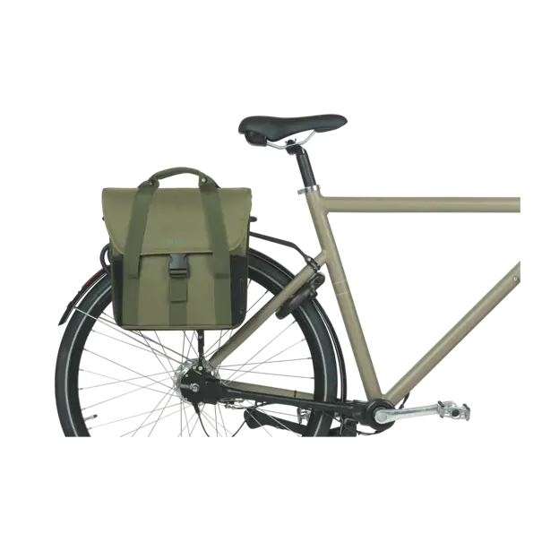 Basil GO - enkele fietstas - 16 liter - donkergroen